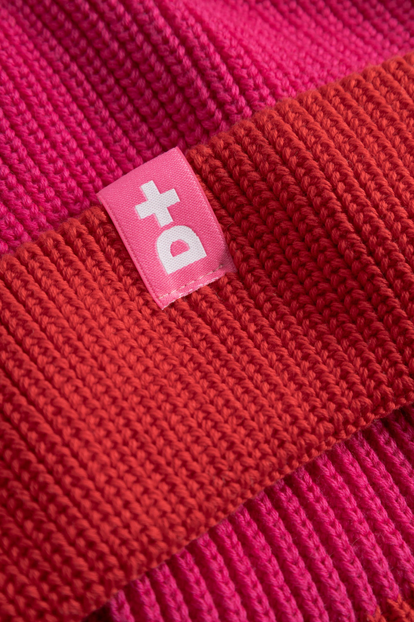 Derbe Strickmütze Lülü Pink Rot GOTS Organic