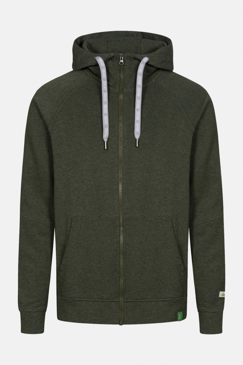 Derbe Lupus Gots Organic Herren Sweatjacke Oliv Melange Bio