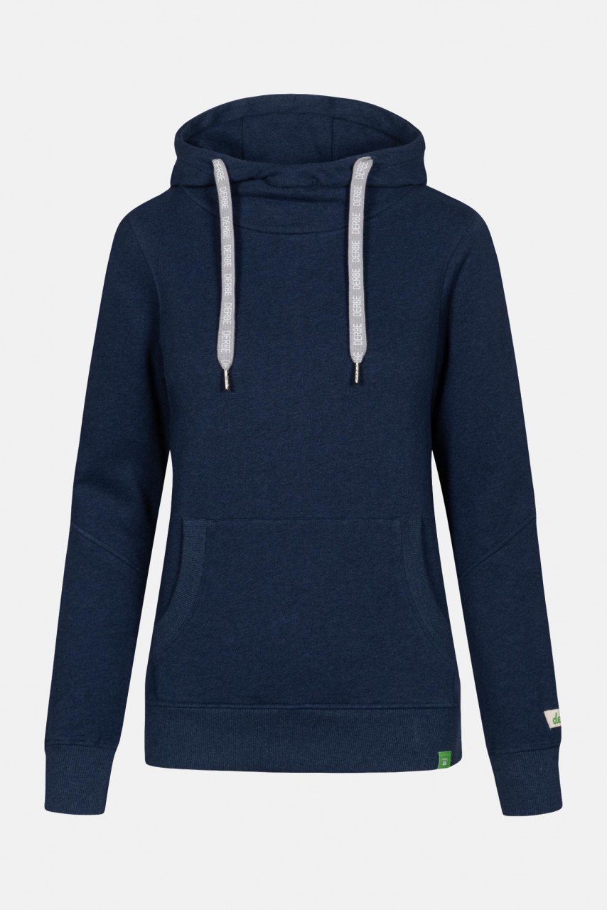 Derbe Lynx Gots Organic Damen Kapuzen Pullover Dunkelblau Bio