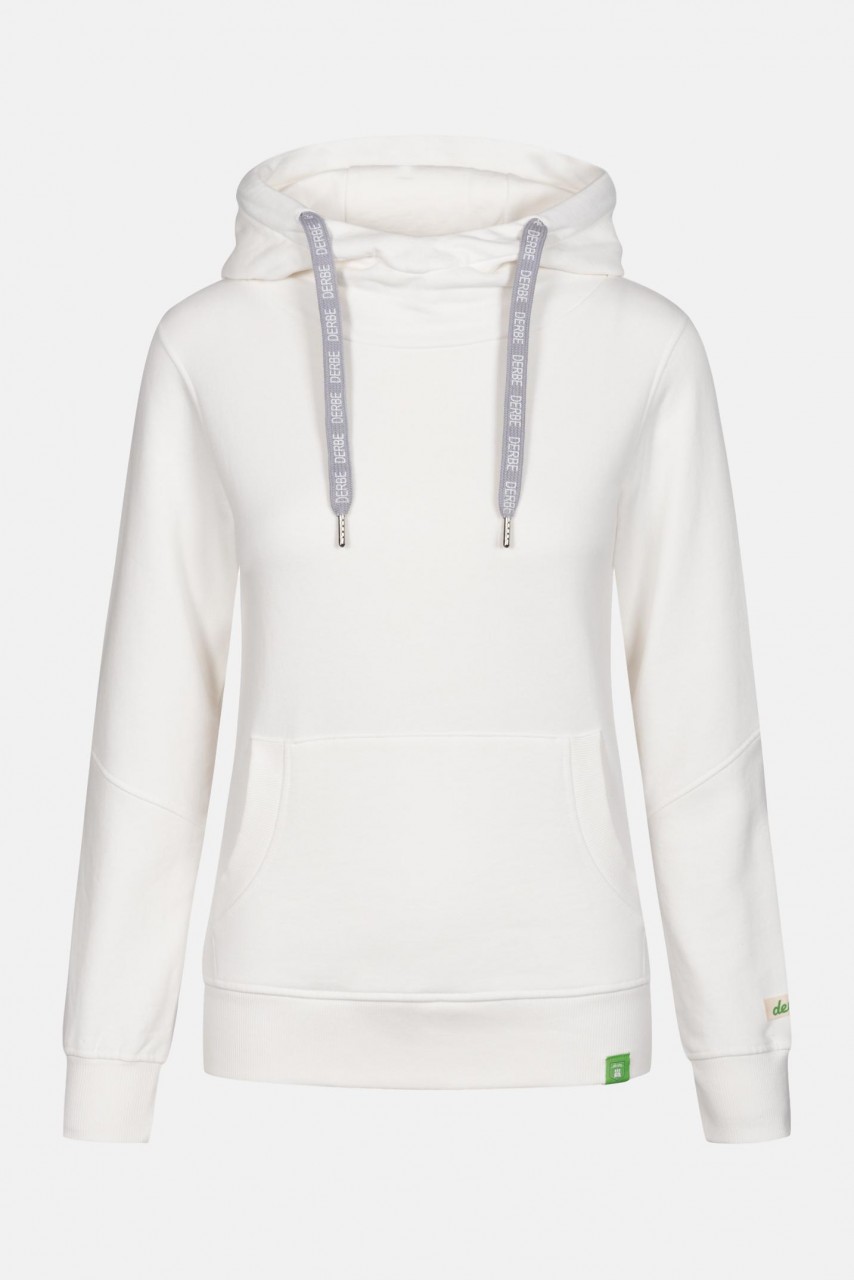Derbe Lynx Gots Organic Damen Kapuzen Pullover Offwhite Weiß