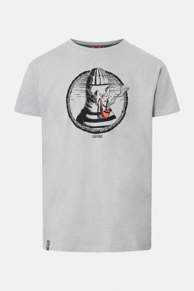 Derbe Matrosenmöwe Herren T-Shirt Grau Orange Derbe Matrosenmöwe Herren T-Shirt Grau Orange
