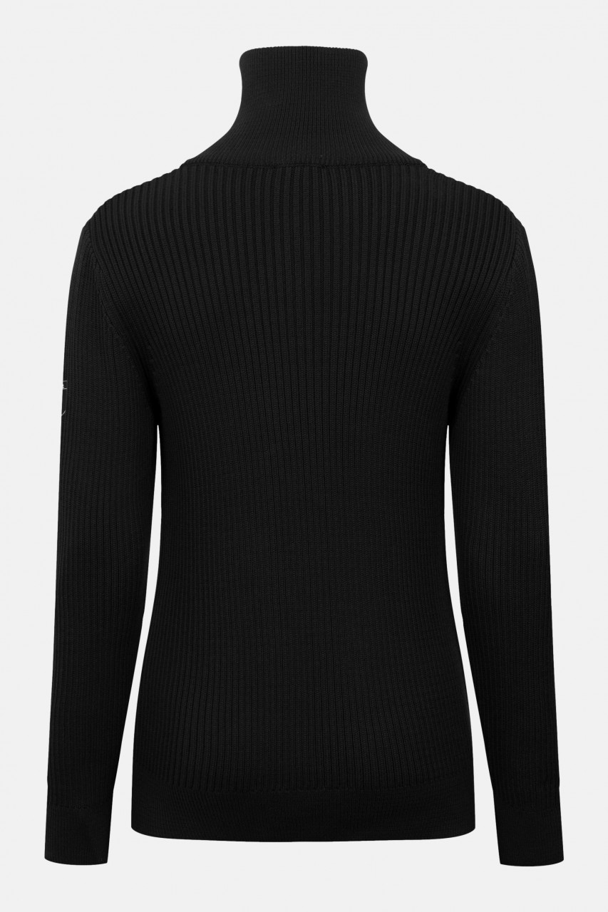 Derbe Matrosenplünn Troyer Herren Pullover Rippstrick Schwarz GOTS Organic