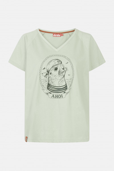 Derbe Matrosenrobbe Damen T-Shirt Hell Grün Derbe Matrosenrobbe Damen T-Shirt Hell Grün