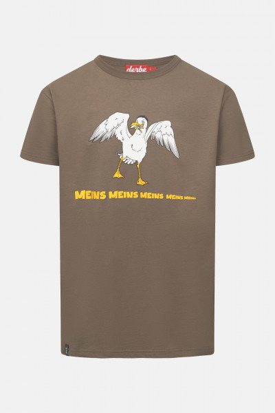 Derbe T-Shirt Meins Herren Braun Möwe GOTS Organic