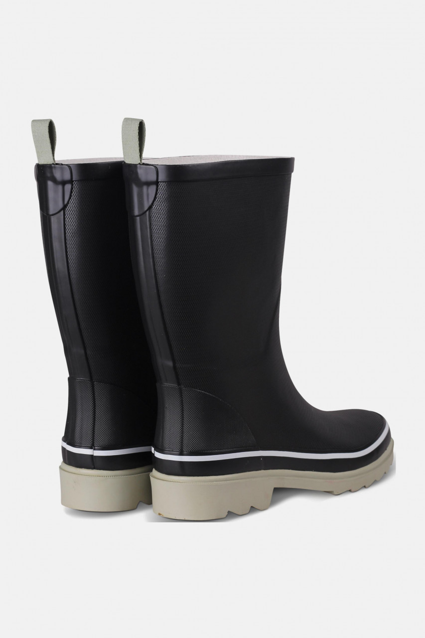 Derbe Middlehooch Gummistiefel Damen Schwarz Nachhaltig