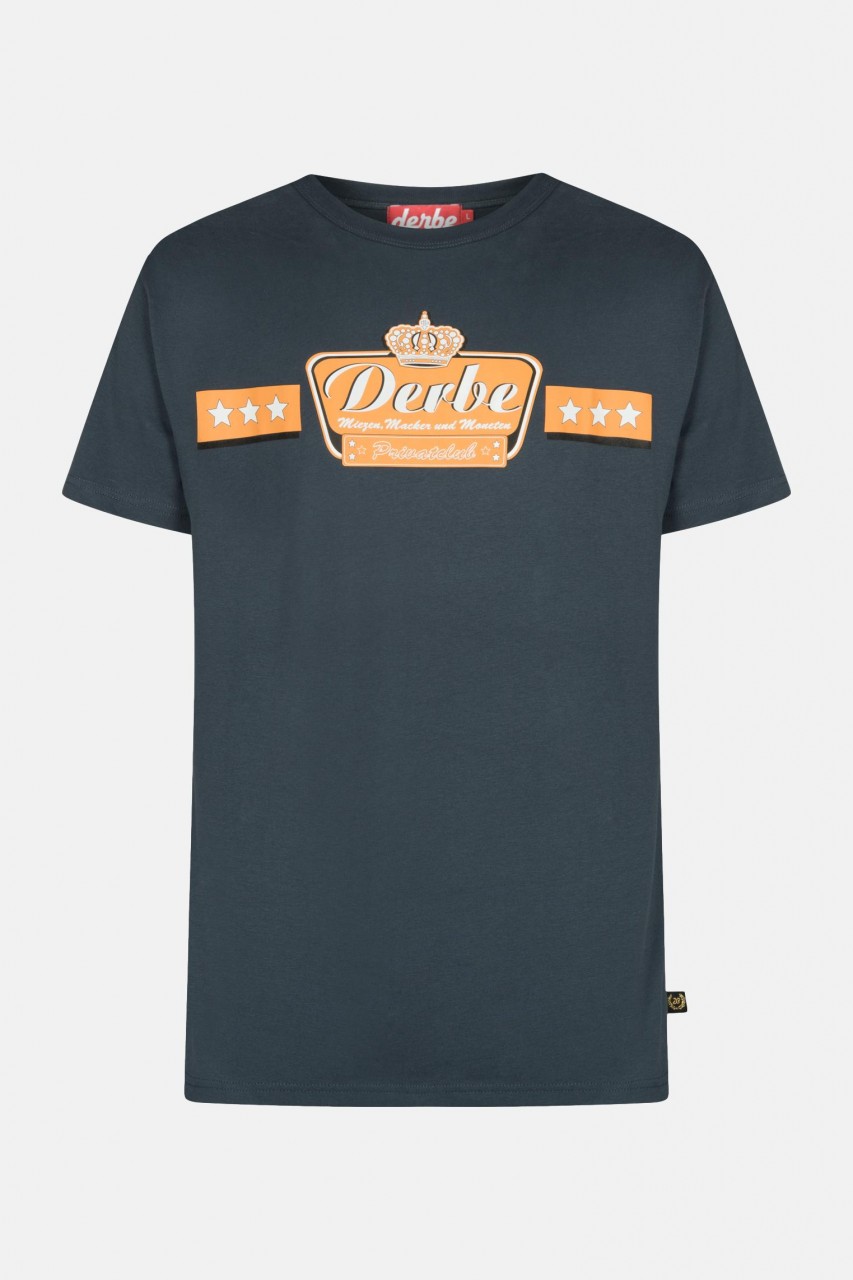 Derbe Miezen Macker und Moneten Herren T-Shirt Navy Dunkelblau