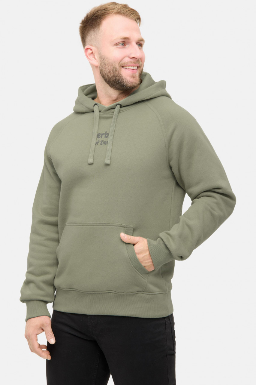 Derbe Hoodie Möwe auf Zinne Herren Oliv Grün Kapuzenpullover GOTS