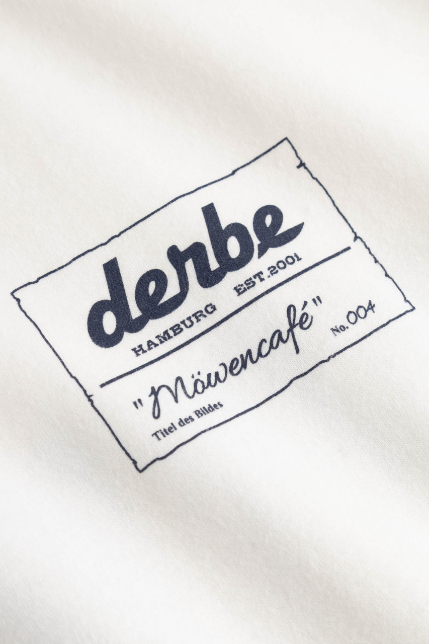 Derbe T-Shirt Möwencafé Weiß GOTS Organic