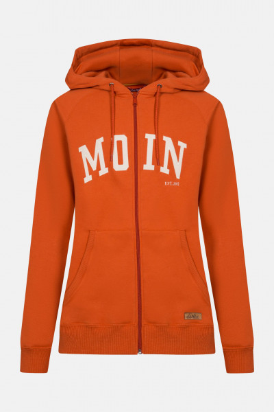 Derbe Moin Damen Sweatjacke Burnt Ochre Rostrot Derbe Moin Damen Sweatjacke Burnt Ochre Rostrot