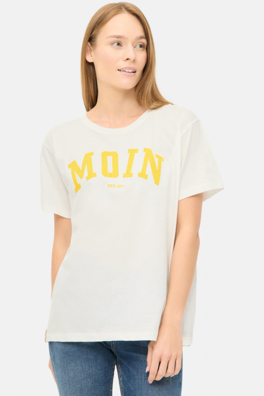 Derbe T-Shirt Moin Damen Gelb GOTS Organic