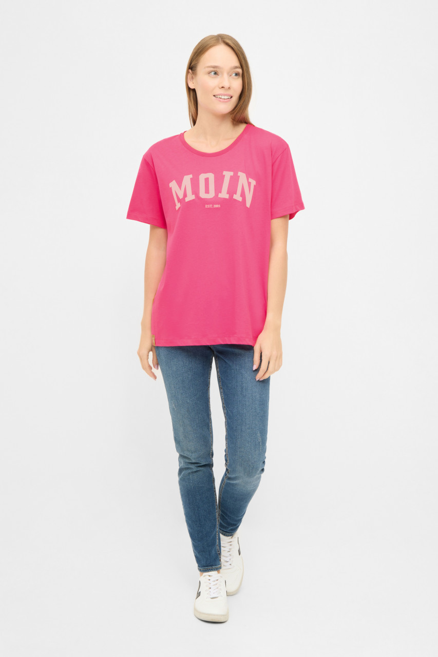 Derbe T-Shirt Moin Damen Pink GOTS Organic