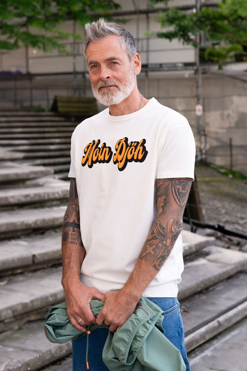 Derbe T-Shirt Moin Djöh Herren Weiß