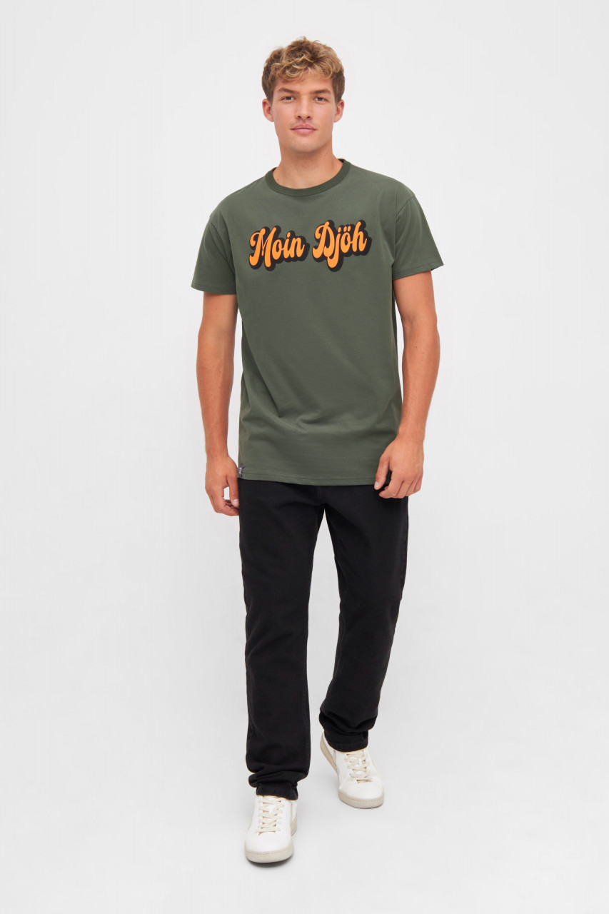 Derbe T-Shirt Moin Djöh Herren Oliv Grün