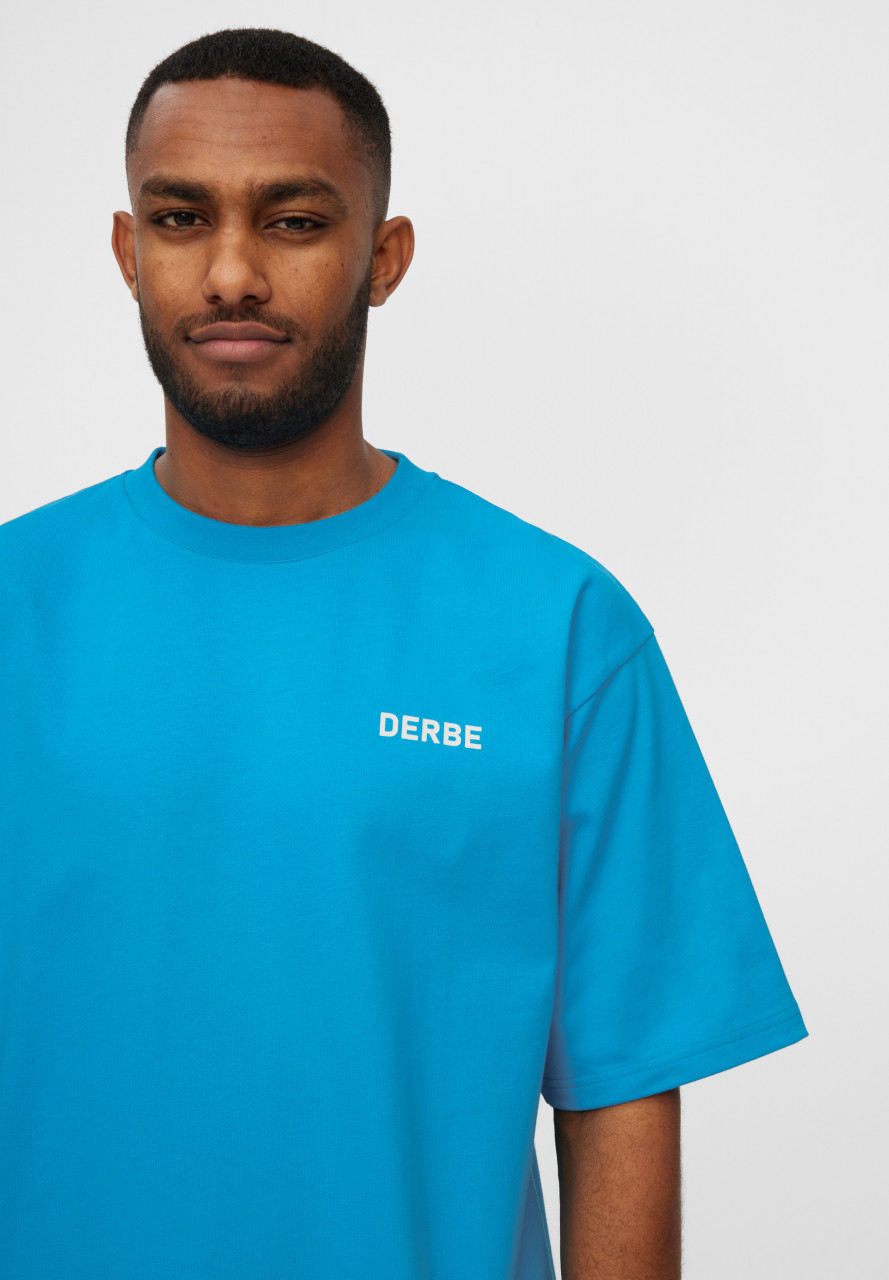 Derbe T-Shirt Moin Franz Herren Türkis Oversize GOTS Organic