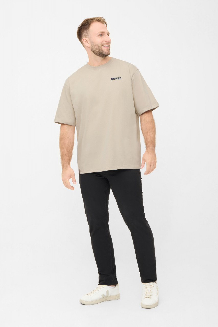 Derbe T-Shirt Moin Franz Herren Beige GOTS Organic
