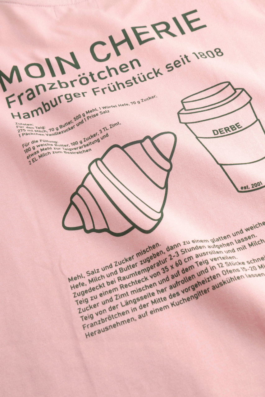 Derbe T-Shirt Moin Franz Rosa GOTS Organic