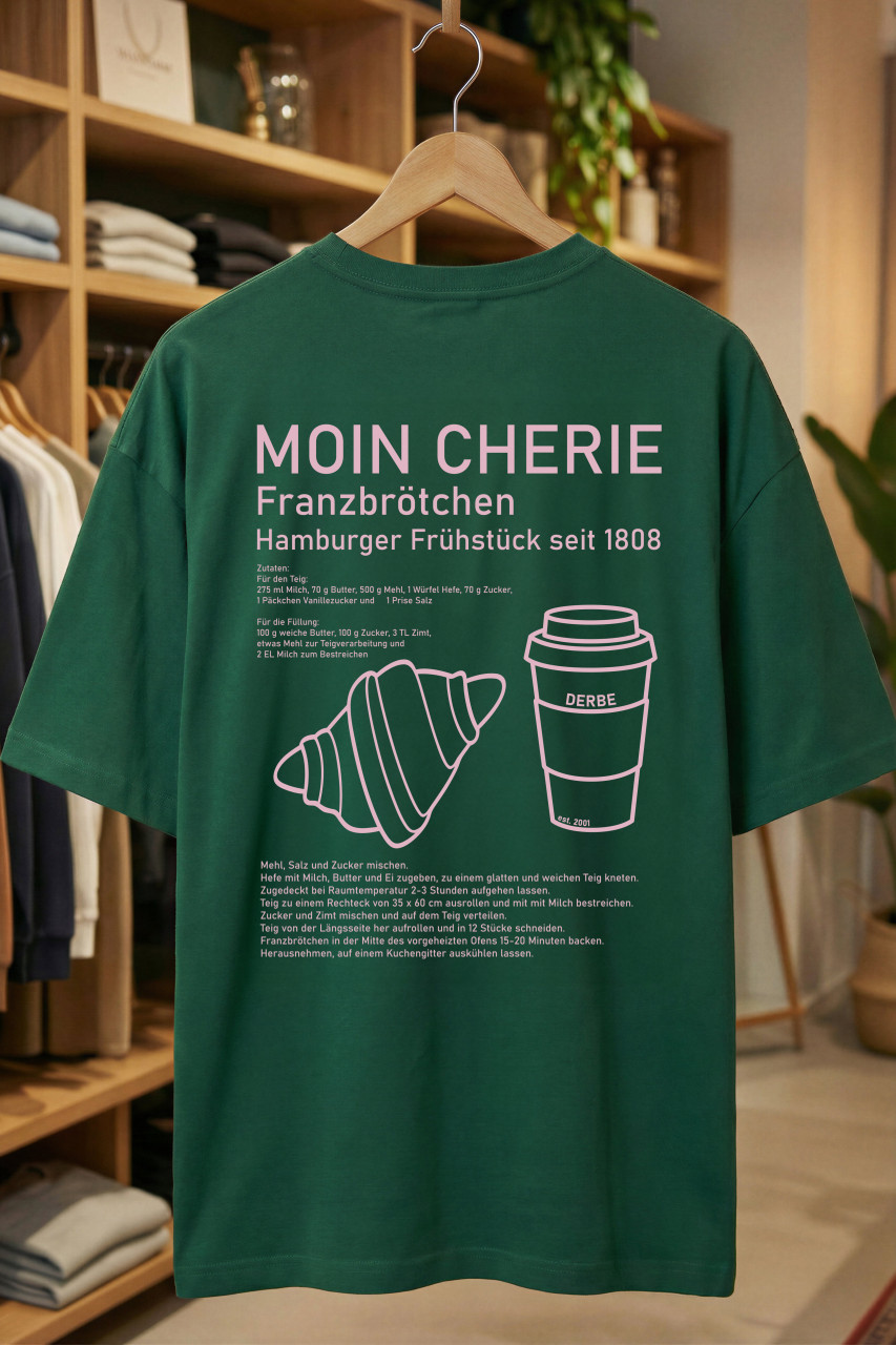 Derbe T-Shirt Moin Franz Grün GOTS Organic