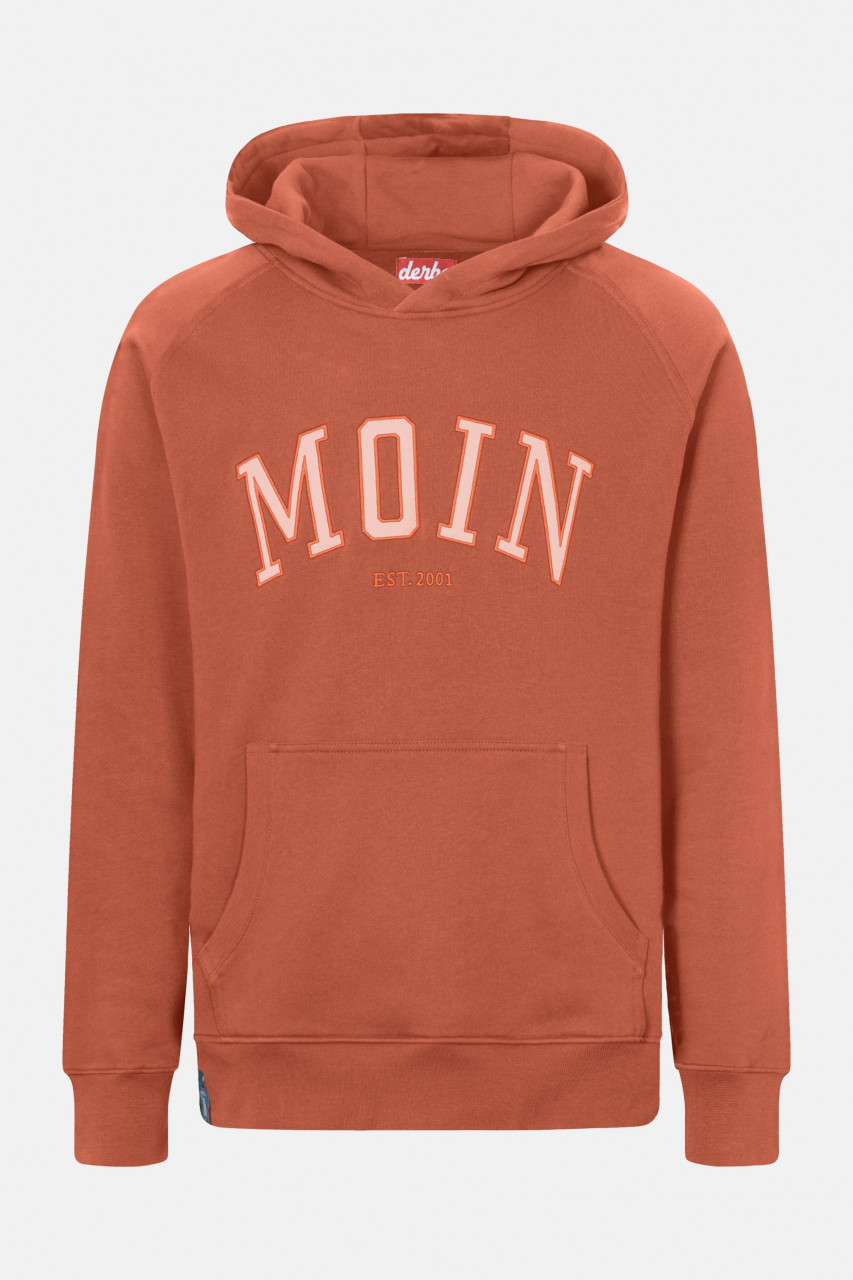 Derbe Moin Herren Hoodie Braun Orange Cinnamon