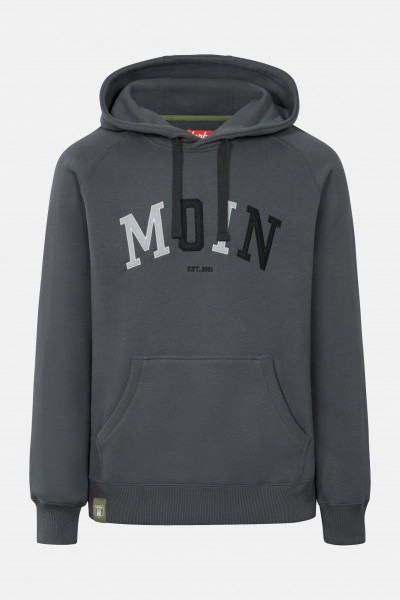 Derbe Moin Herren Hoodie Kapuzenpullover Phantom Grau Zweifarbig