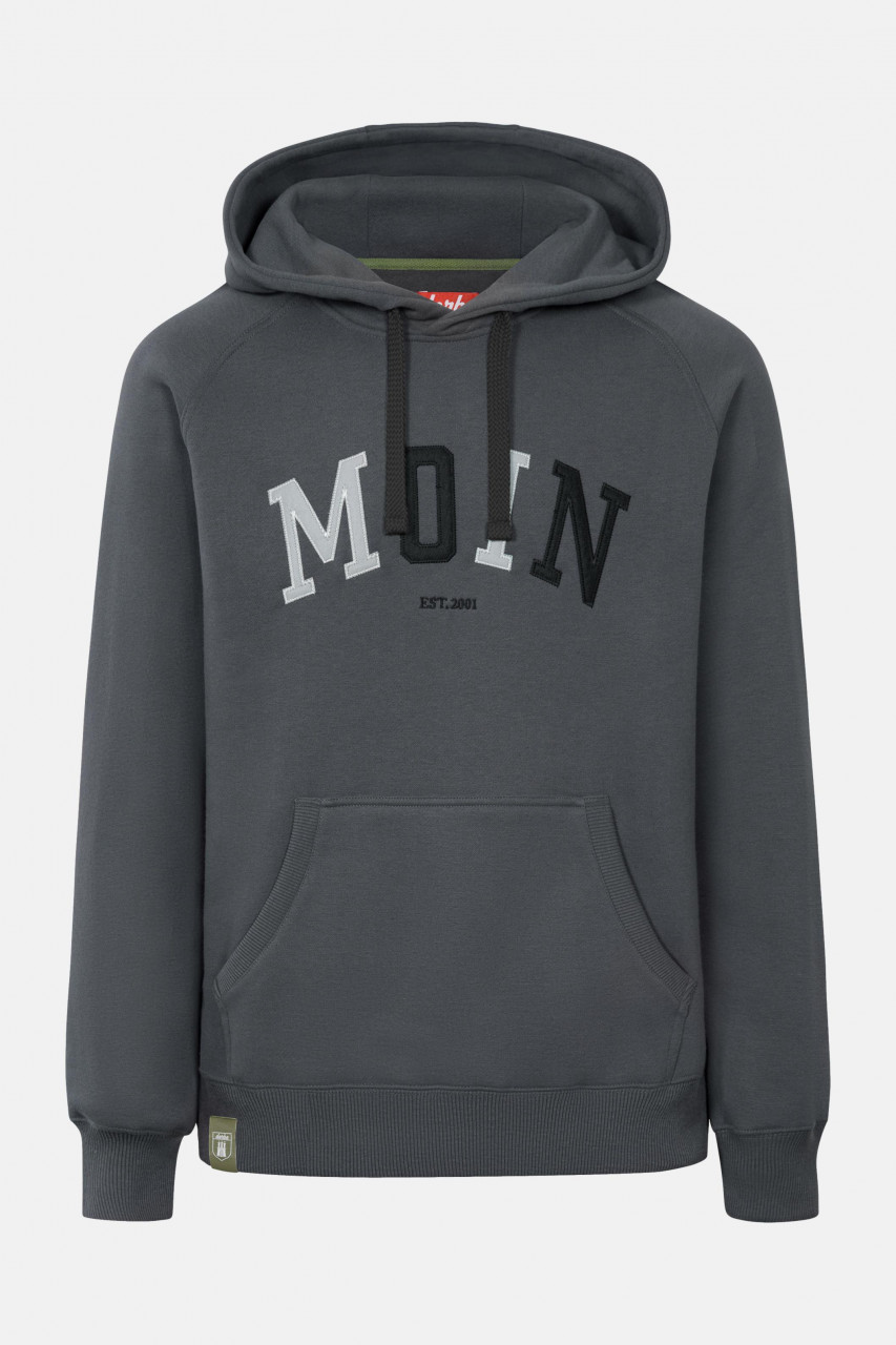 Derbe Moin Herren Hoodie Kapuzenpullover Phantom Grau Zweifarbig