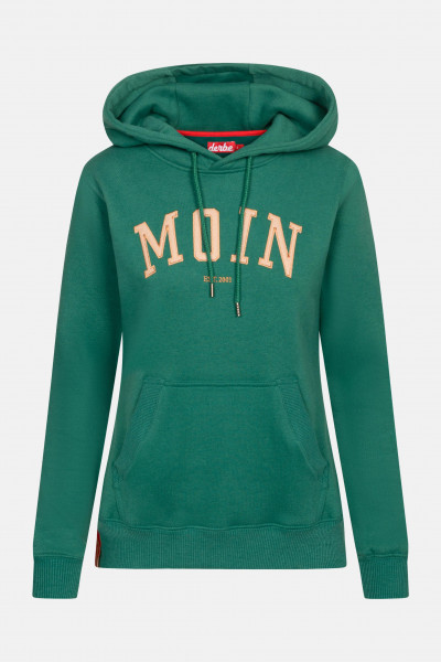Derbe Moin Hoody Galapagos Green Damen Kapuzenpullover Grün Derbe Moin Hoody Galapagos Green Damen Kapuzenpullover Grün
