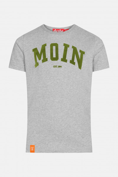 Derbe Moin Kinder T-Shirt Grey Melange Grau Baumwolle Nachhaltig Derbe Moin Kinder T-Shirt Grey Melange Grau Baumwolle Nachhaltig