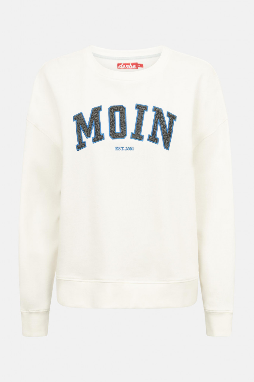 Derbe Sweatshirt Moin Leo Damen Sweatshirt Weiß