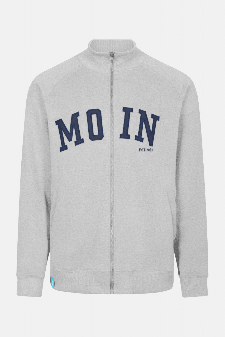 Derbe Moin Herren Sweatjacke Grey Melange Grau