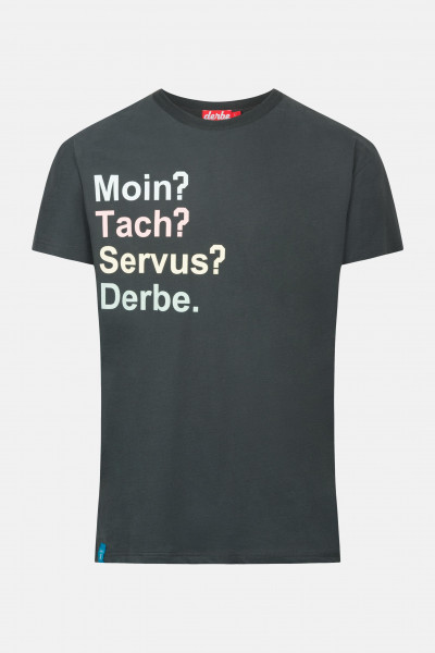 Derbe Moin Tach Servus Herren Shirt Black Schwarz