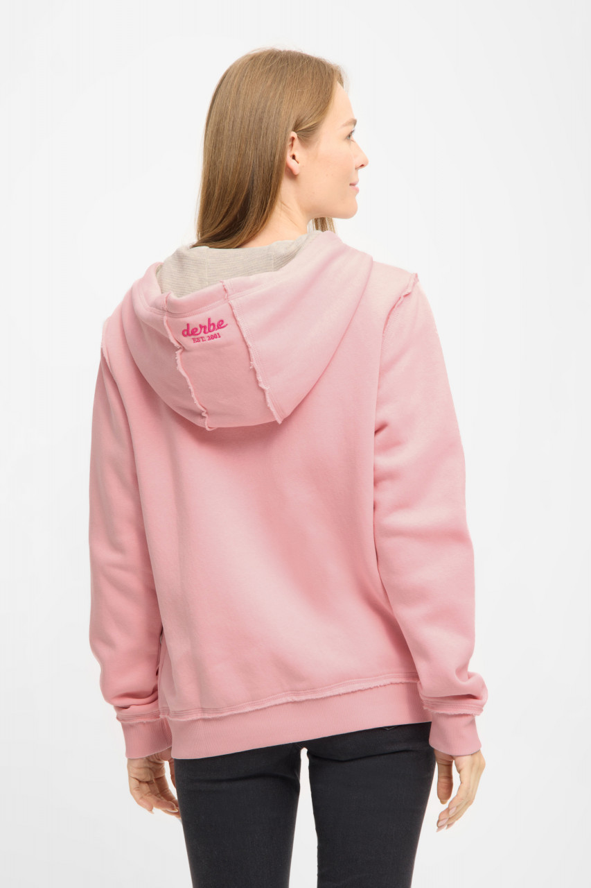 Derbe Sweatjacke Moin X Damen Rosa Zip Hoodie GOTS