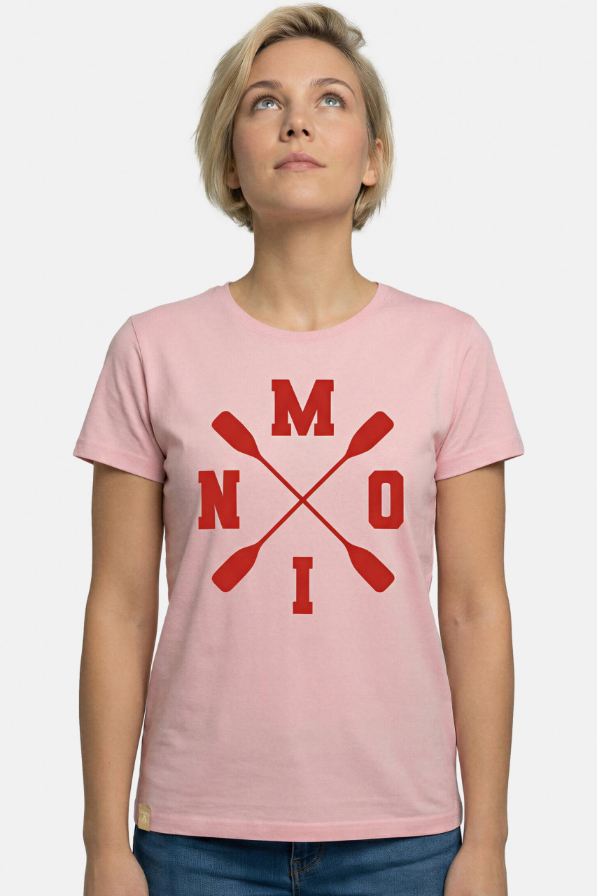 Derbe T-Shirt Moin X Damen Rosa Rot GOTS Organic