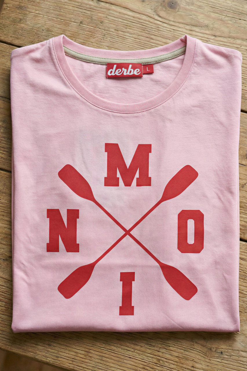 Derbe T-Shirt Moin X Damen Rosa Rot GOTS Organic