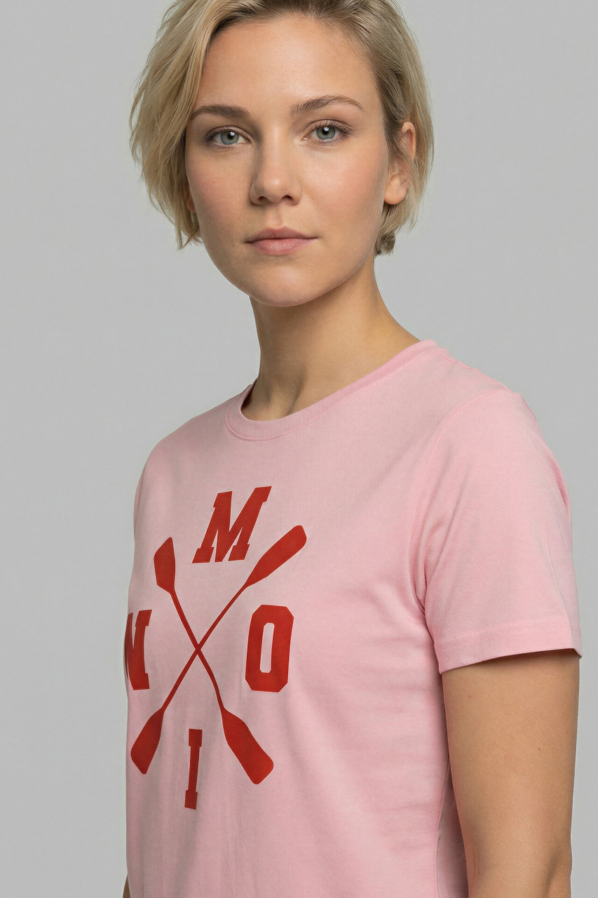 Derbe T-Shirt Moin X Damen Rosa Rot GOTS Organic