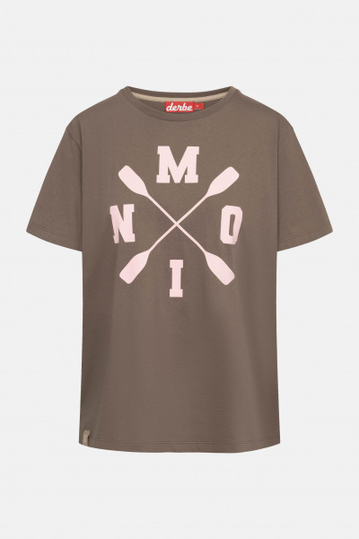 Derbe T-Shirt Moin X Damen Braun Rosa GOTS Organic