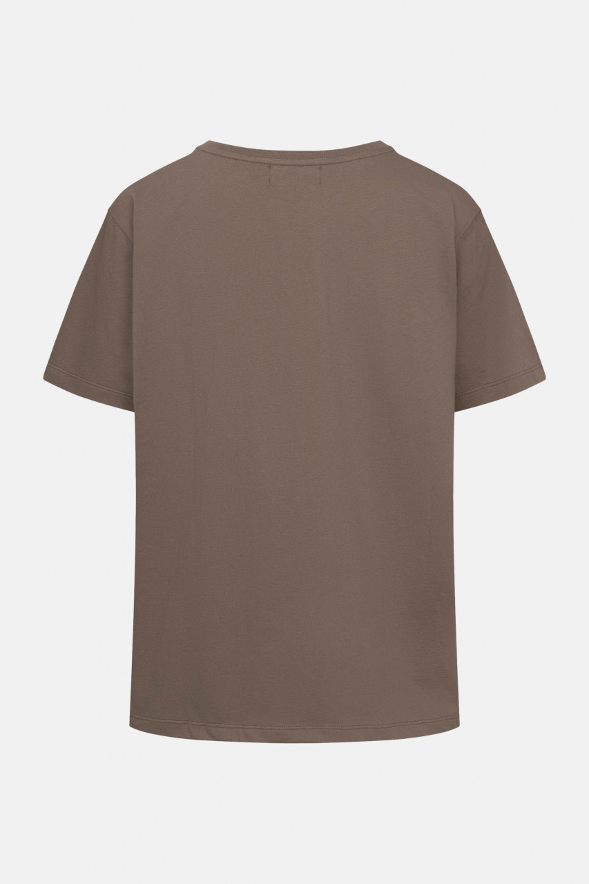 Derbe T-Shirt Moin X Damen Braun Rosa GOTS Organic