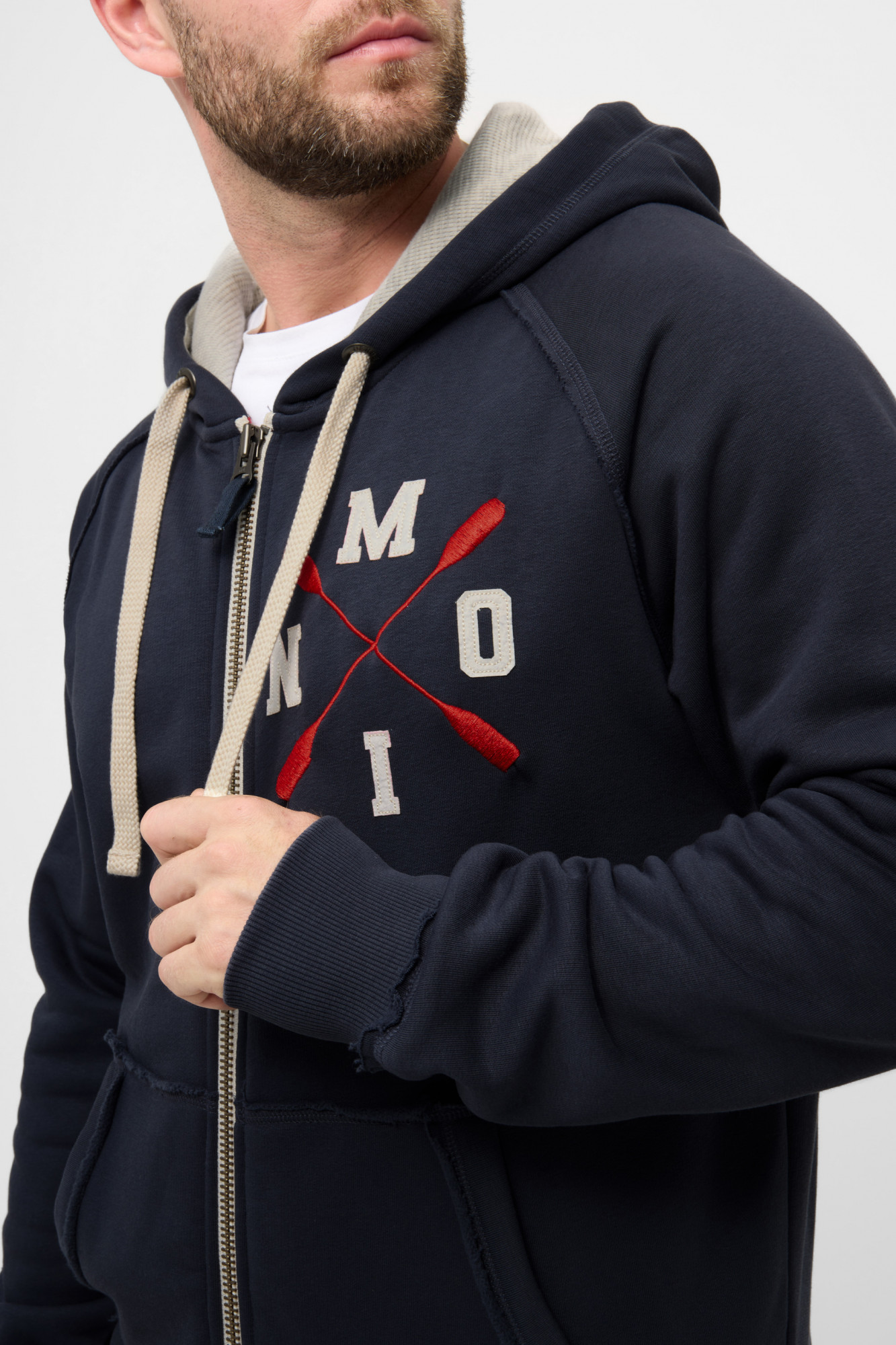 Derbe Sweatjacke Moin X Herren Dunkelblau Zip Hoodie GOTS
