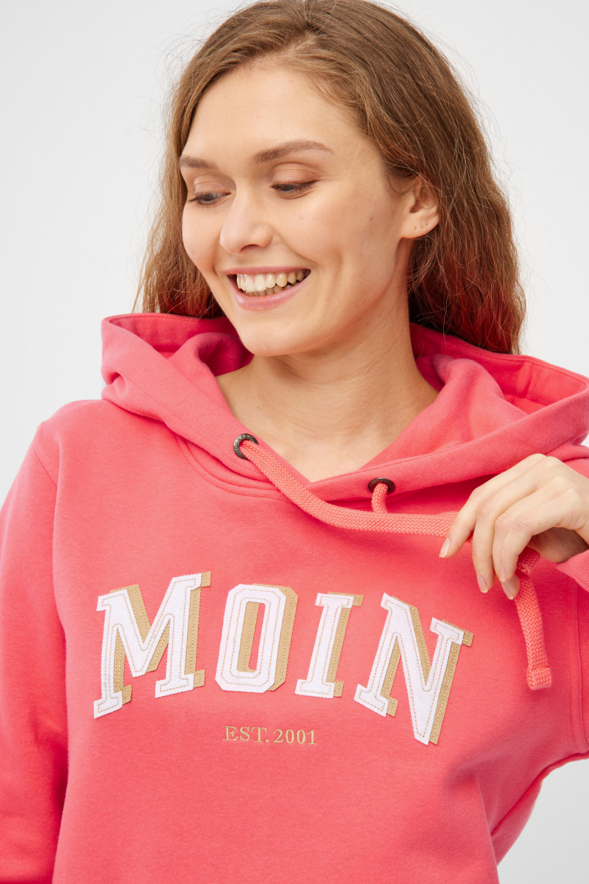 Derbe Hoodie Moinmoin Damen Pink Kapuzenpullover GOTS