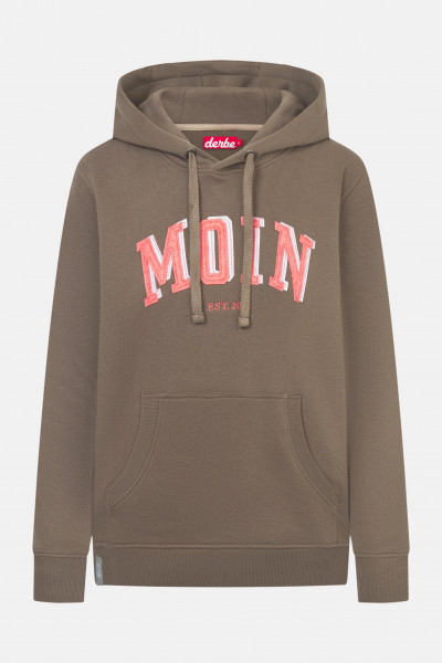 Derbe Hoodie Moinmoin Damen Braun Kapuzenpullover GOTS