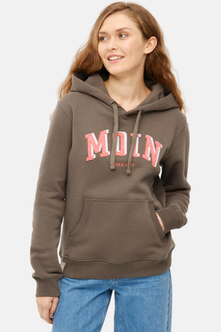 Derbe Hoodie Moinmoin Damen Braun Kapuzenpullover GOTS
