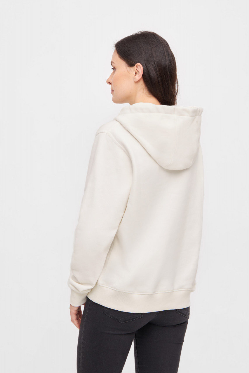 Derbe Hoodie Moinmoin Damen Weiß Kapuzenpullover