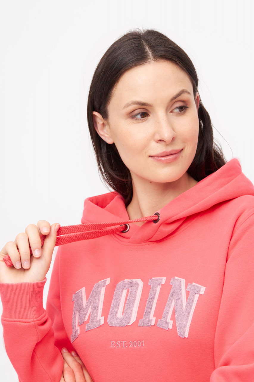 Derbe Hoodie Moinmoin Damen Rosa Kapuzenpullover