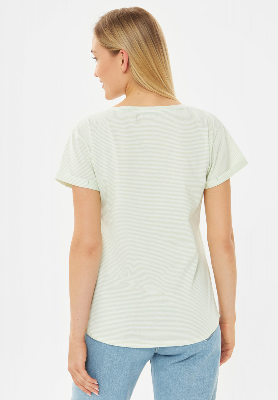 Derbe T-Shirt Multistriped Damen Hellgrün