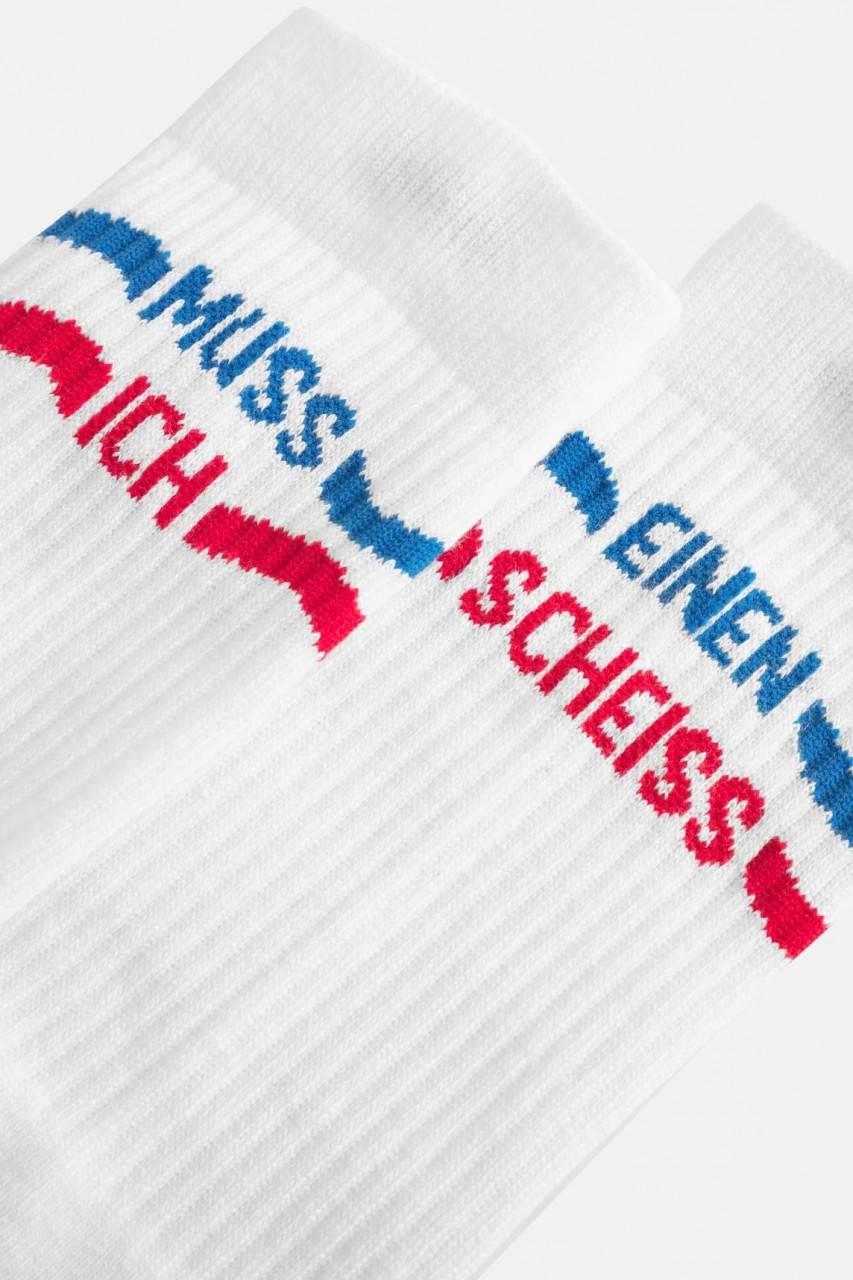 Derbe Muss Ich Socken Unisex Weiß Blau Rot Wellen