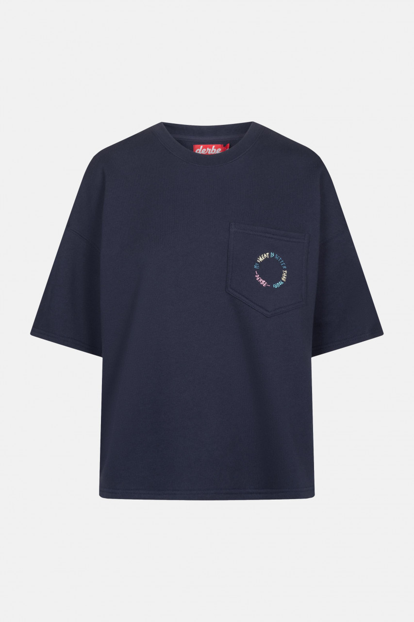 Derbe My Sweat is better Damen Pullover T-Shirt Navy Dunkelblau
