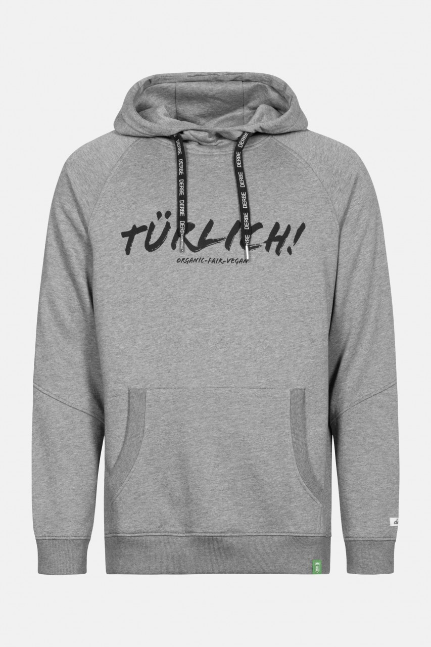 Derbe Na Türlich Herren Kapuzen Pullover Hoodie Gots Organic Grau