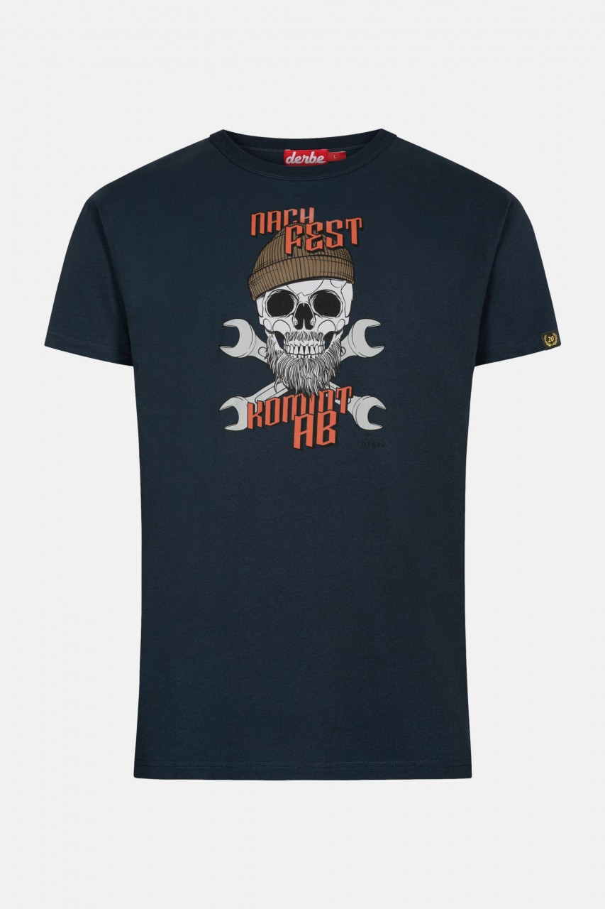Derbe Nach fest kommt ab Herren T-Shirt Navy Dunkelblau