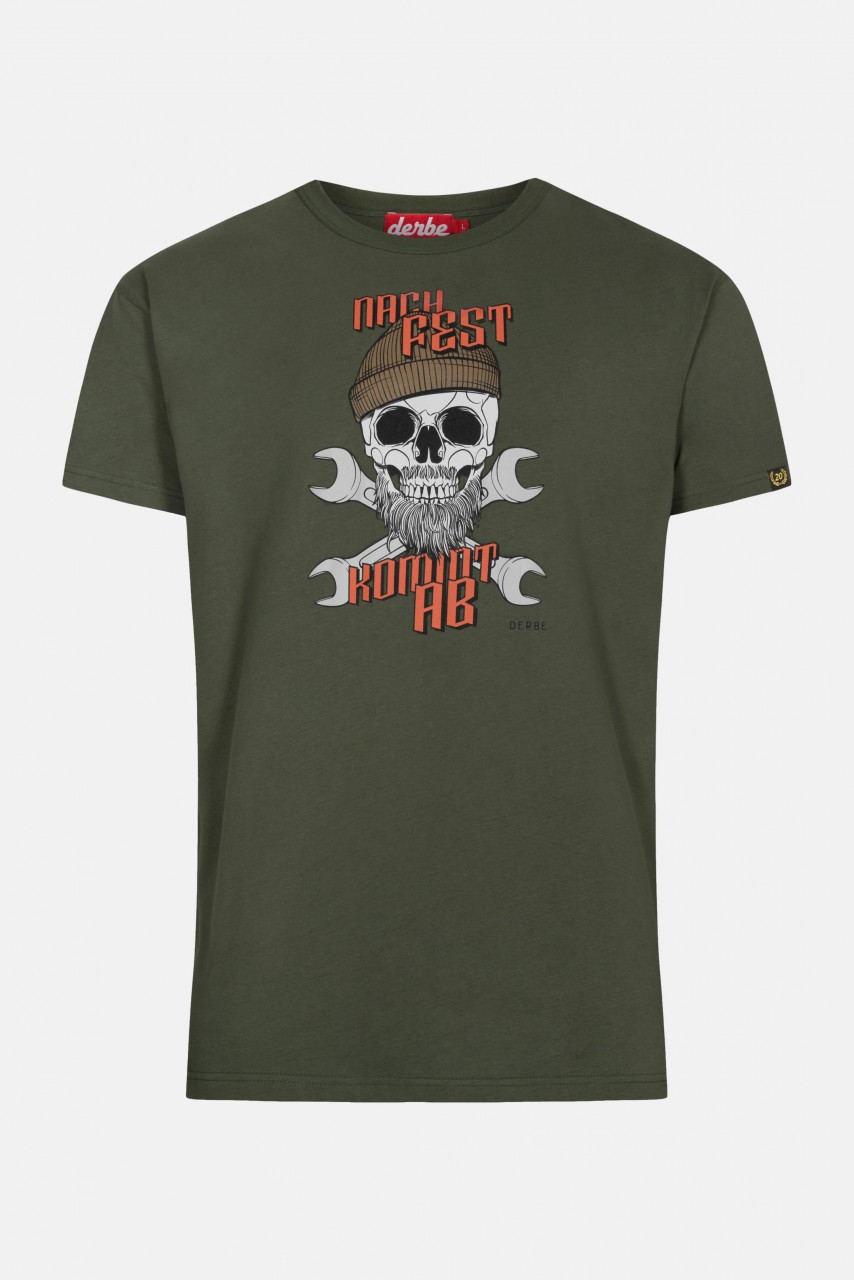 Derbe Nach fest kommt ab Herren T-Shirt Oliv