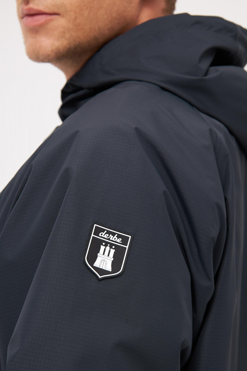 Derbe Overripby Navy Herren Schlupfjacke Regenjacke Cape Dunkelblau