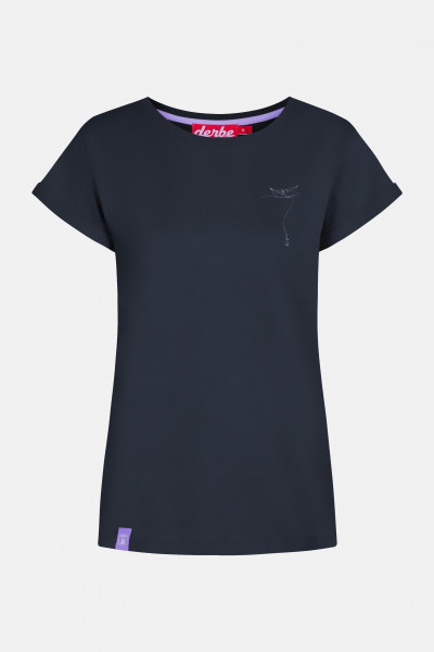 Derbe Papierschiff Damen Shirt Navy Dunkelblau