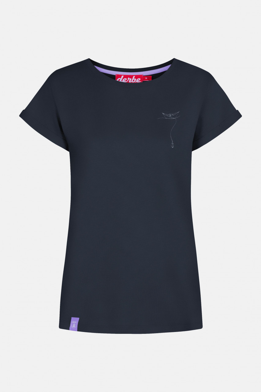 Derbe Papierschiff Damen Shirt Navy Dunkelblau
